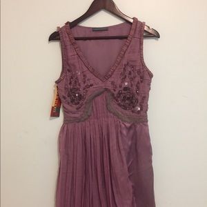 Alberta Ferretti purple gown with beading
